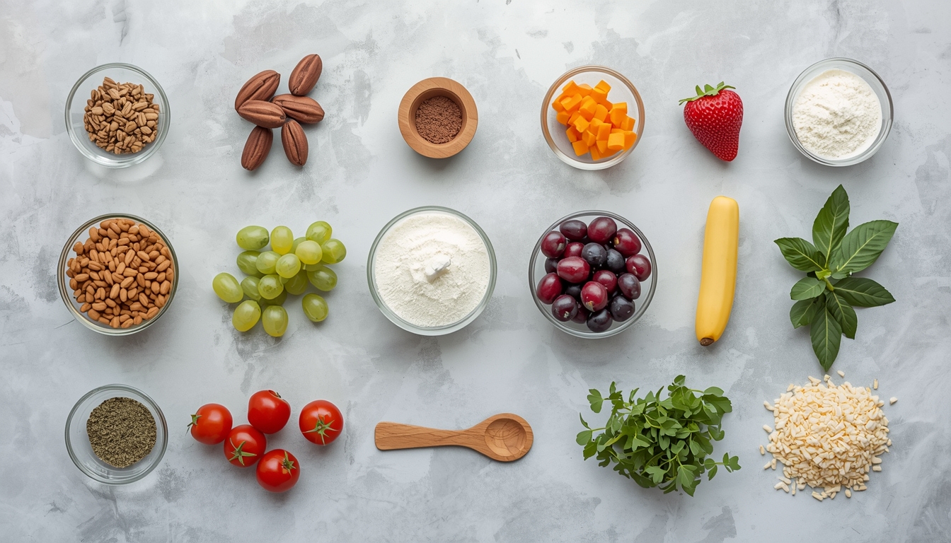 Balanced diet components illustration